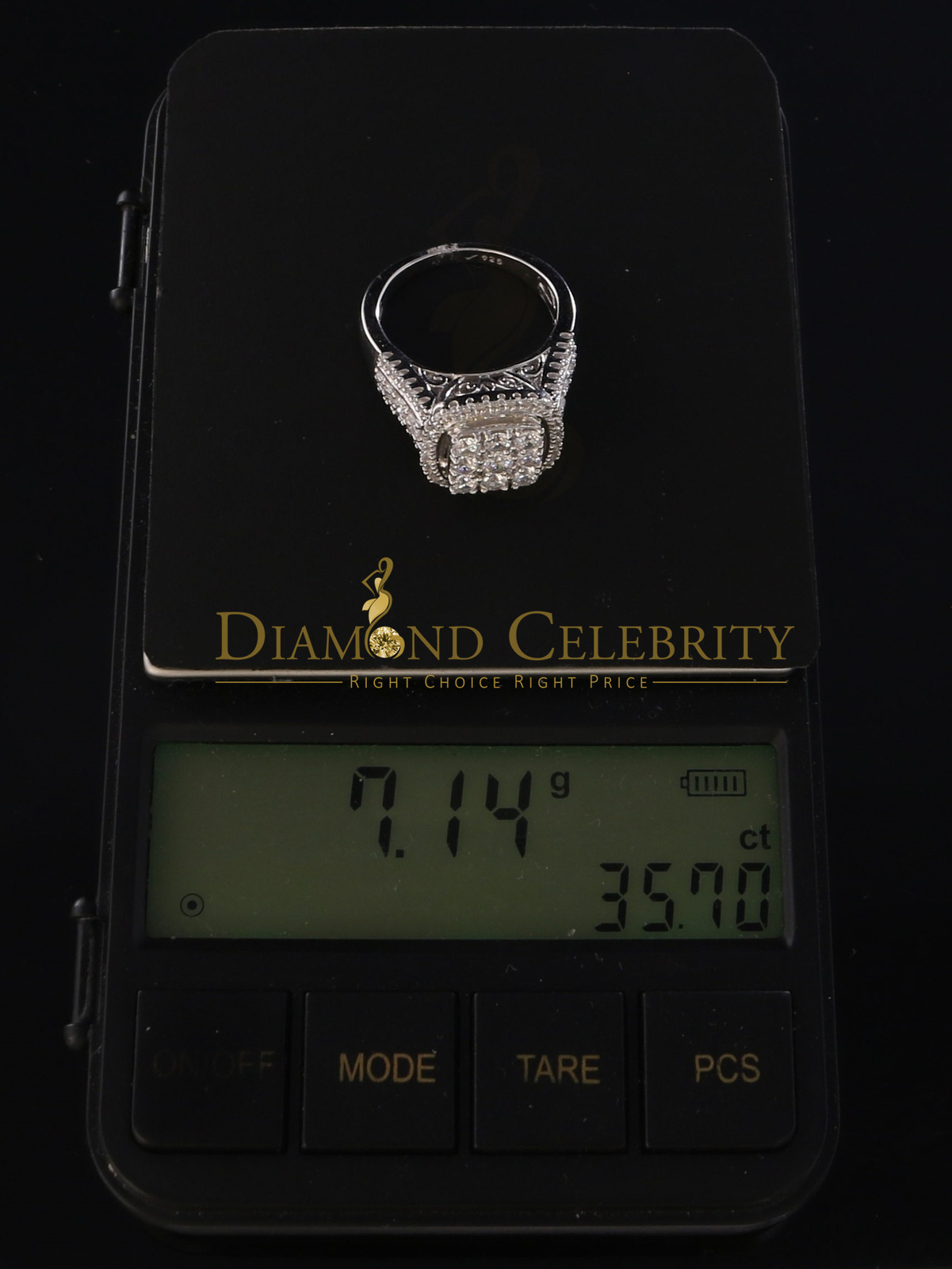 Womens 925 Cubic Zirconia 3.75ct White Silver Square Bridal Set Ring Size 5