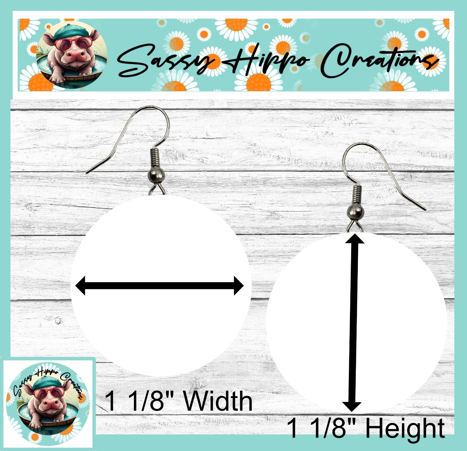 Earrings Round Silver Hook Backs Football Love Momma Mom Sports MDF Sublimated