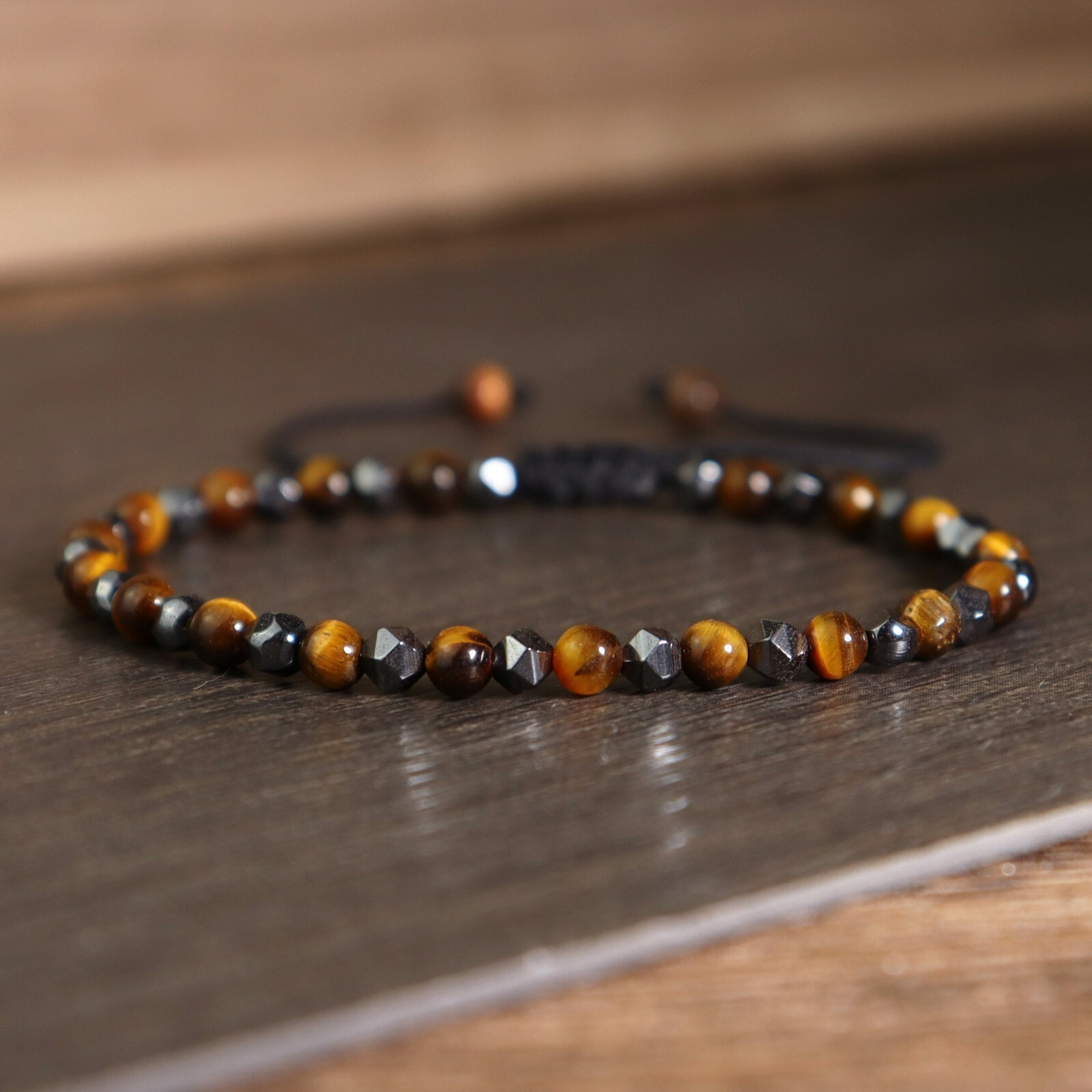 Protection Bracelet Tiger’s Eye Hematite Stone Bracelet Healing Dainty Bracelet