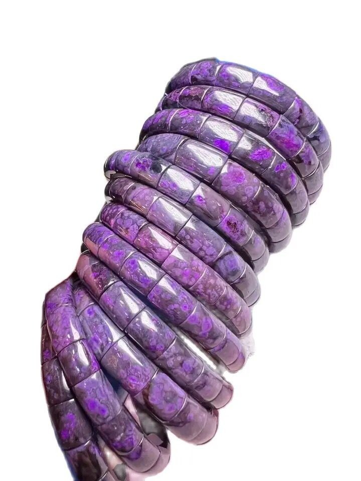 Natural Sugilite Beads Bracelet Gemstone Bangle Woman Gift jewelry