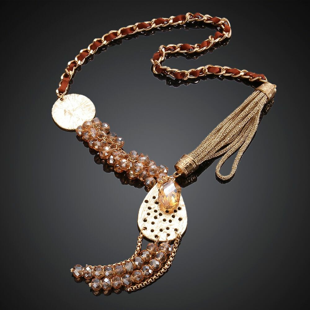 Women Elegant Rope Chain Choker Bib Charm Statement Vogue Necklace #DN84