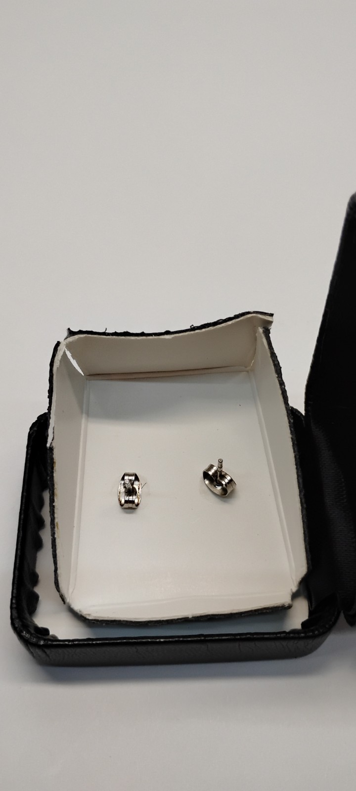 Stainless Steel Polished – Black Square CZ Stud Post Earrings
