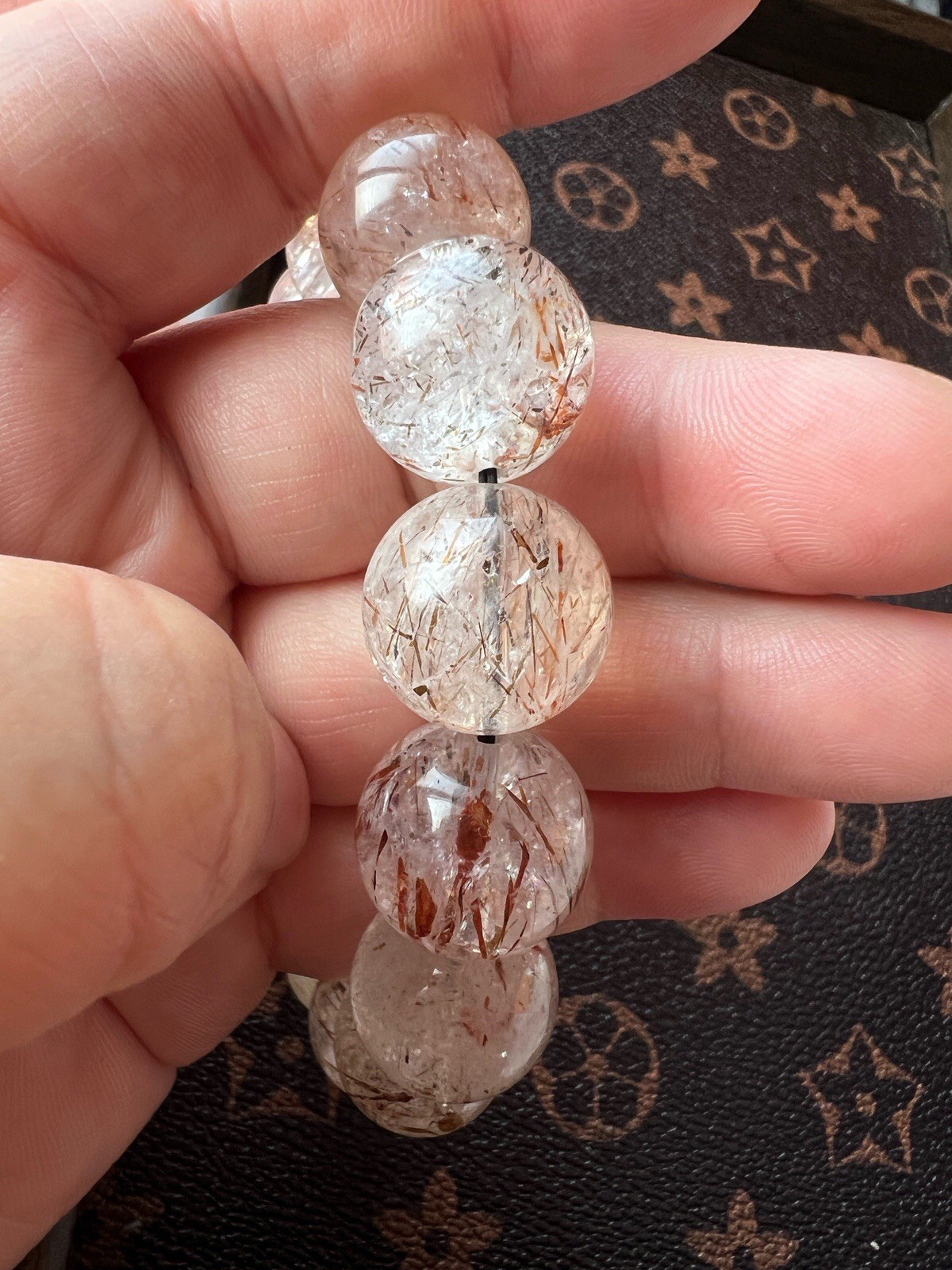 20mm Copper Rutilated Quartz Bracelet Not Super Seven