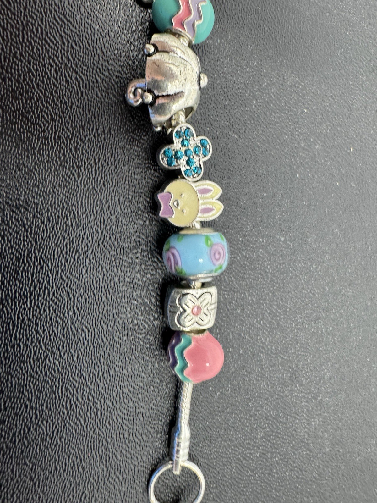 Willabee and Ward Monthly Charm Bracelet APRIL Silver Easter Bunny
