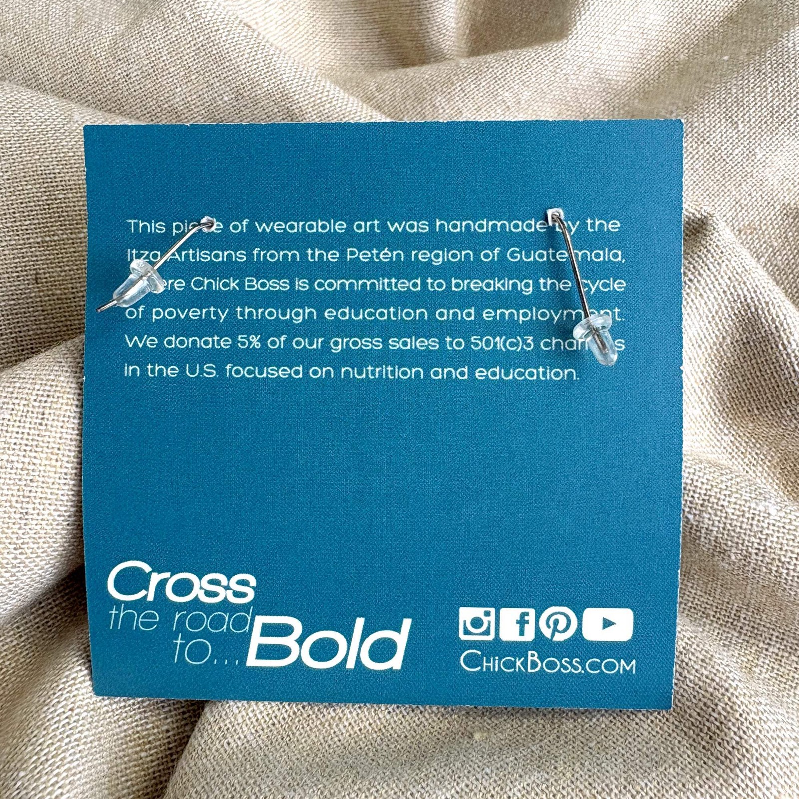 Chick Boss handmade modernist wearable sculpture earrings – fair trade