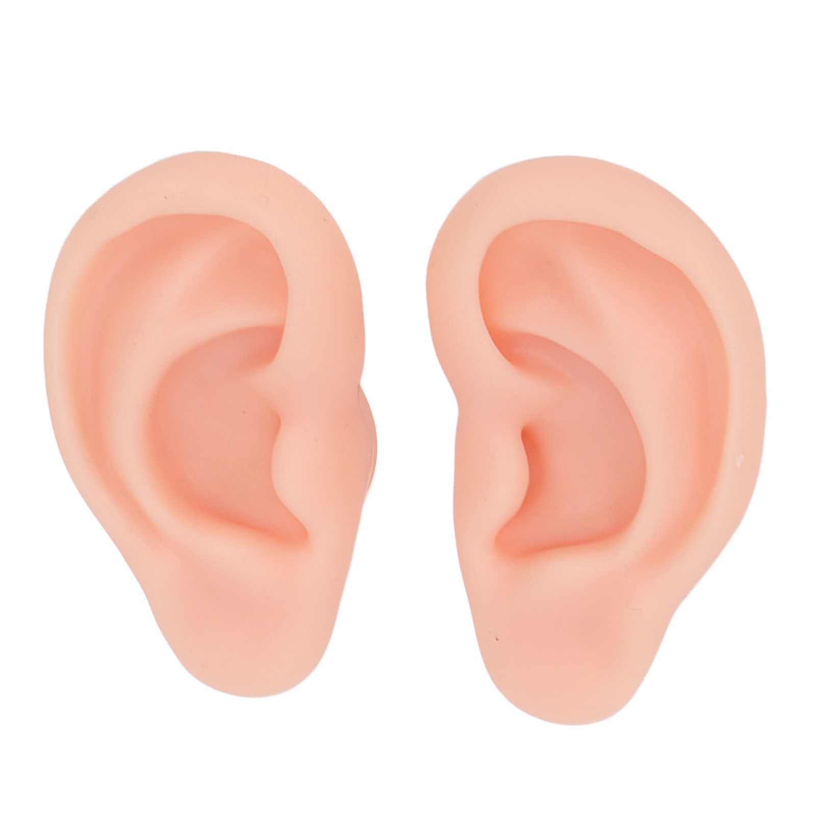1 Pair Silicone Ear Model Soft For Piercing Exercise (Light Skin)