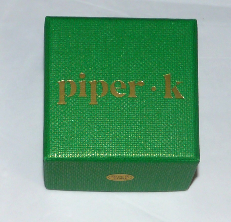 NEW Piper K Black & White Polka Dot Hand Painted Earrings ~0.75″