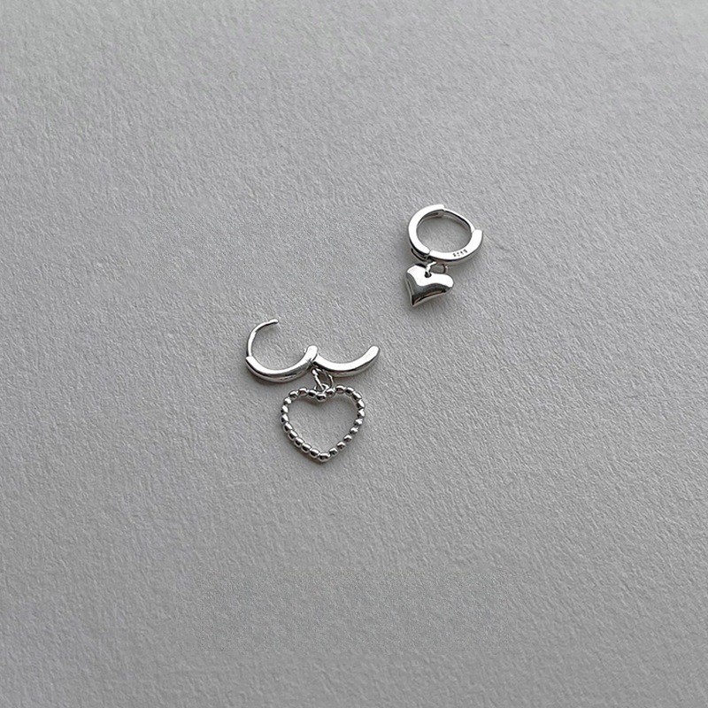 Heart Pendant Ear Buckle Women’s Fashionable Earrings Alloy Jewelry Gift