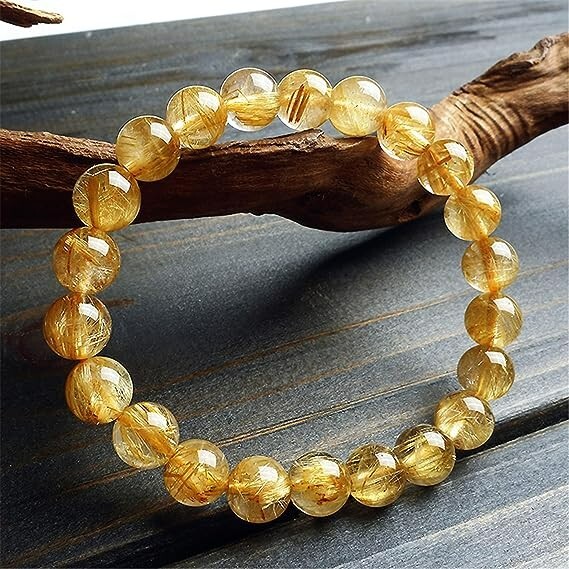 Citrine Beads Stretch Bracelet 7mm Natural Healing Crystal Beads Bracelet Gift