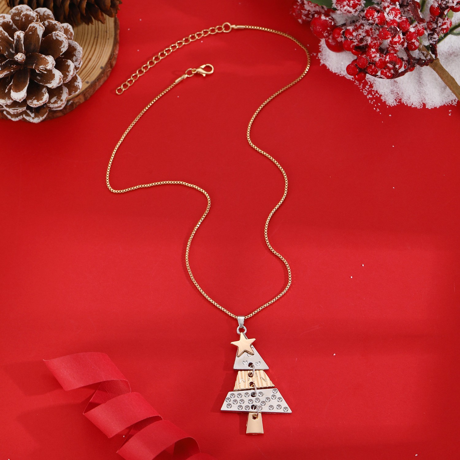 Fashion Alloy Christmas Tree Earrings Drop Dangle Women Party Jewelry New