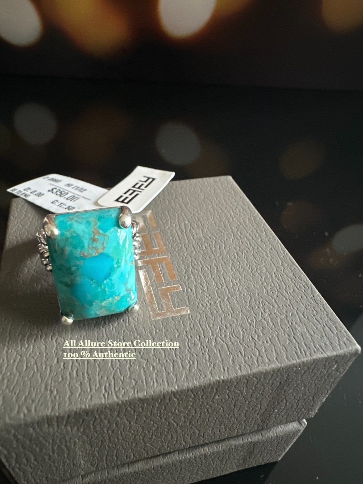 Effy ENY Sterling Silver & Turquoise Ring size 7