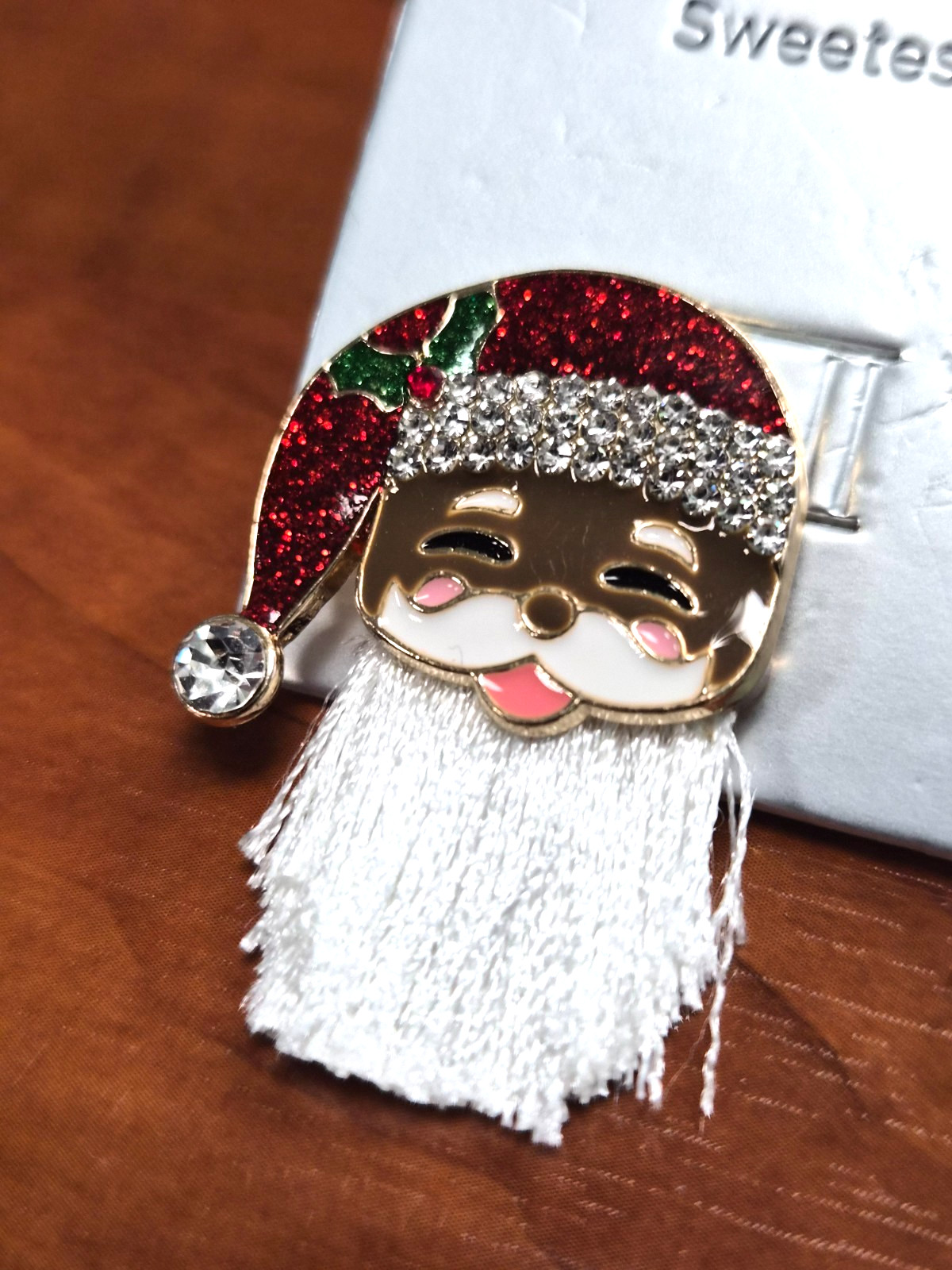 Estate Signed SUGARFIX Baublebar ” Santa Baby Holiday Christmas Pierced Earrings