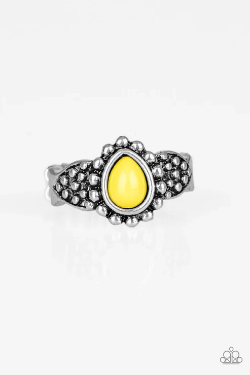 paparazzi yellow flexible ring