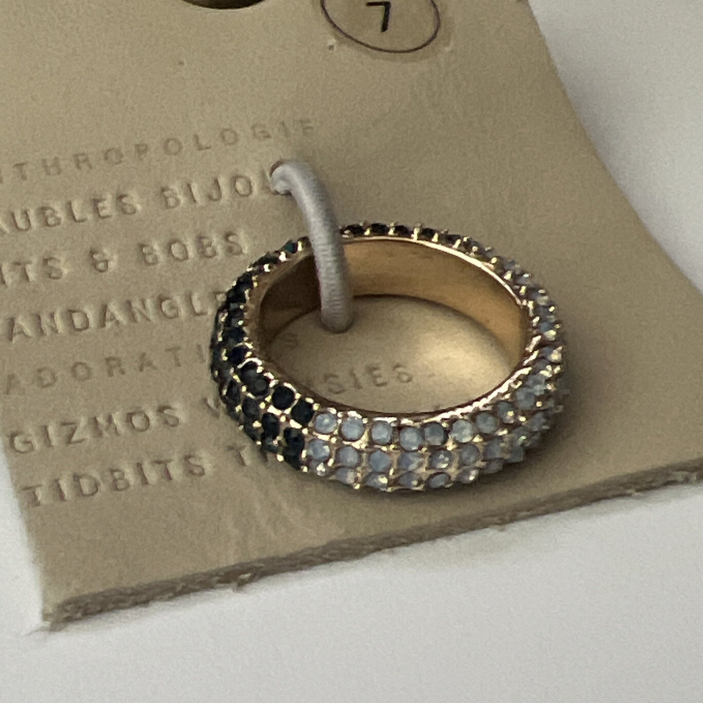 Anthropologie Split Pave Ring Size 7 NEW NWT