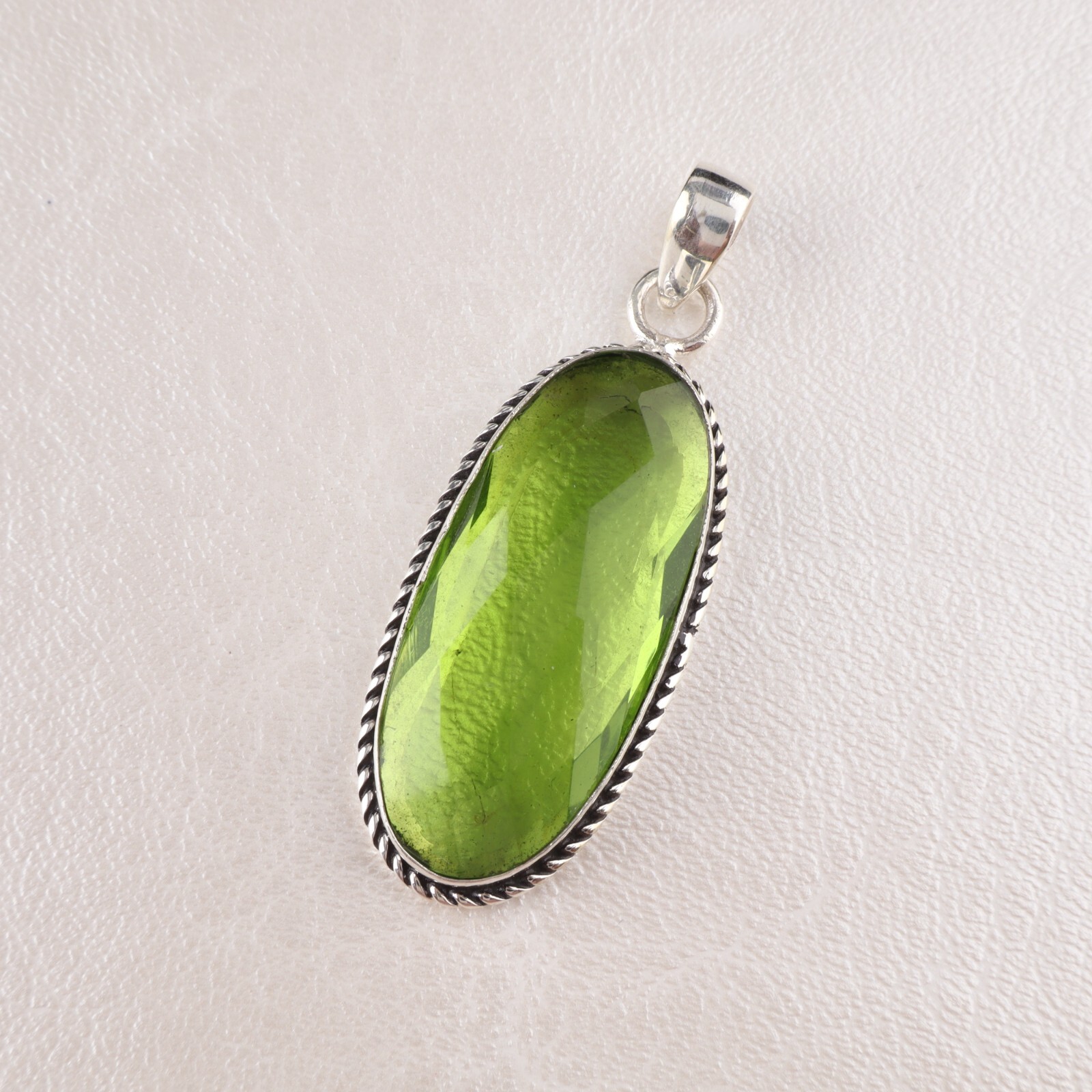 Birthday Gift For Her Peridot Gemstone Pendant 925 Sterling Silver Jewelry