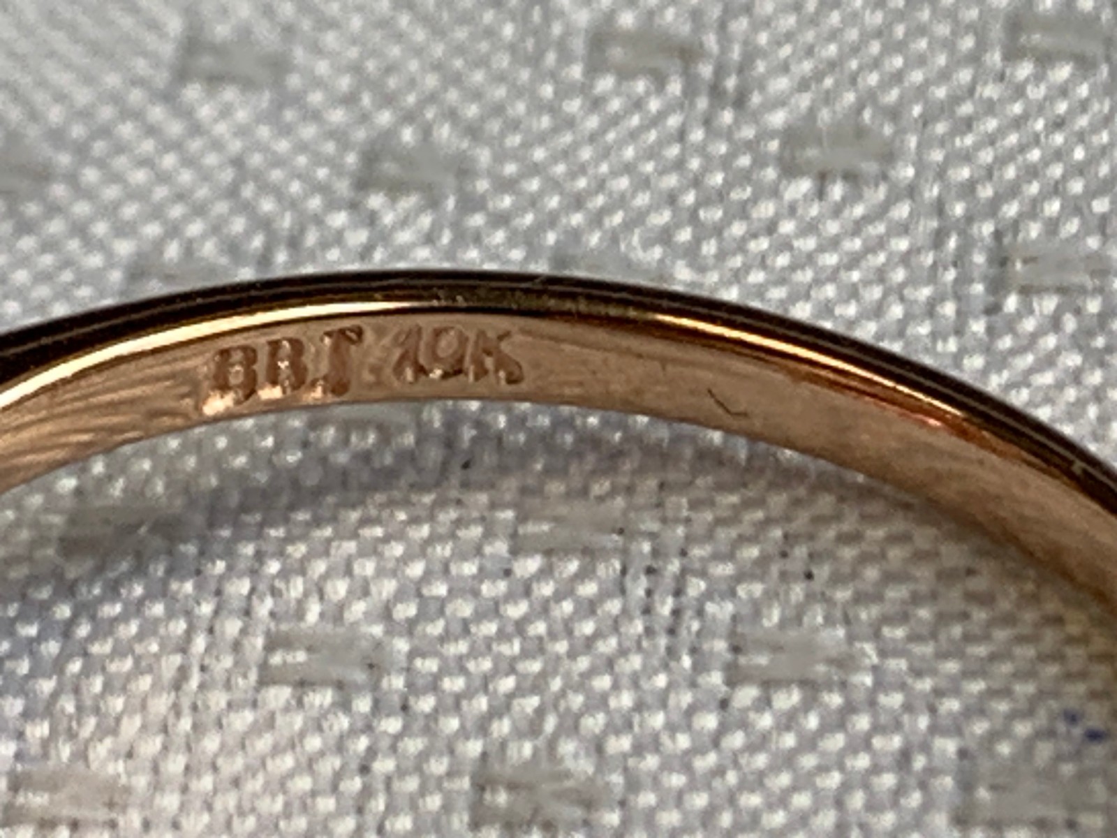 10K Rose Gold Ring 2.58g Fine Jewelry Size 8 Band Pink & Clear Color *READ*
