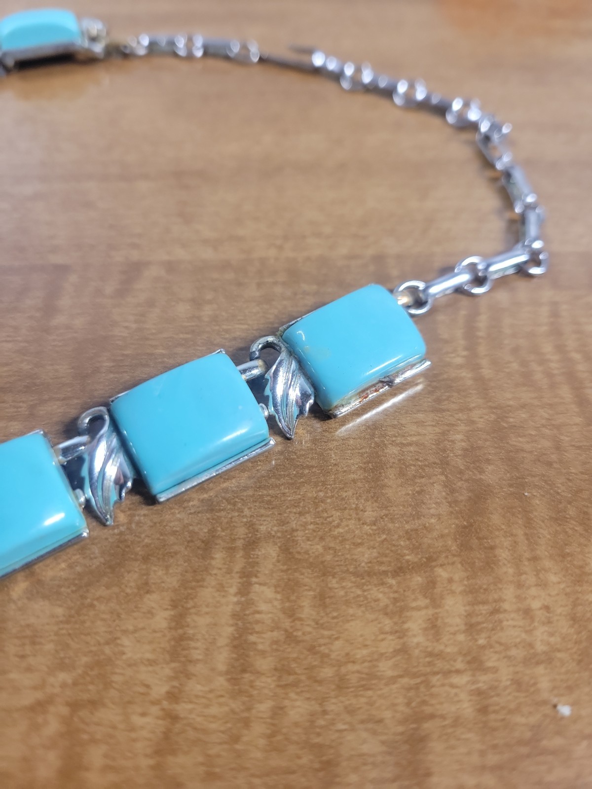 Fashion Silver Tone Neckalce Woth Blue Stones Fashion Great Gift Idea