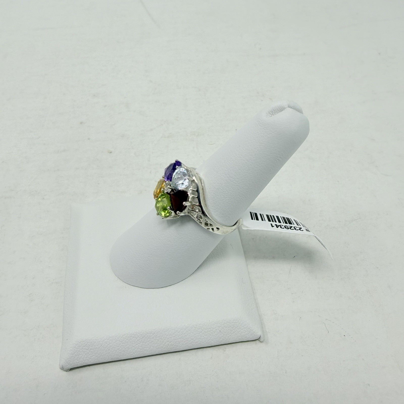 Shop LC Multi Gemstone Pendant without Chain and Ring Set Sterling Silver 5312