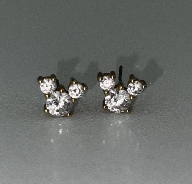Authentic Disney Parks Fine Jewelry Collection Mickey Mouse Icon Studs