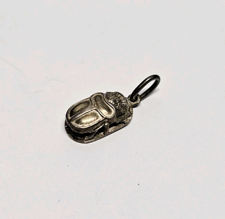 925 Sterling Silver Egyptian Scarab Pendant Handmade Ancient Egypt Gift Jewelry