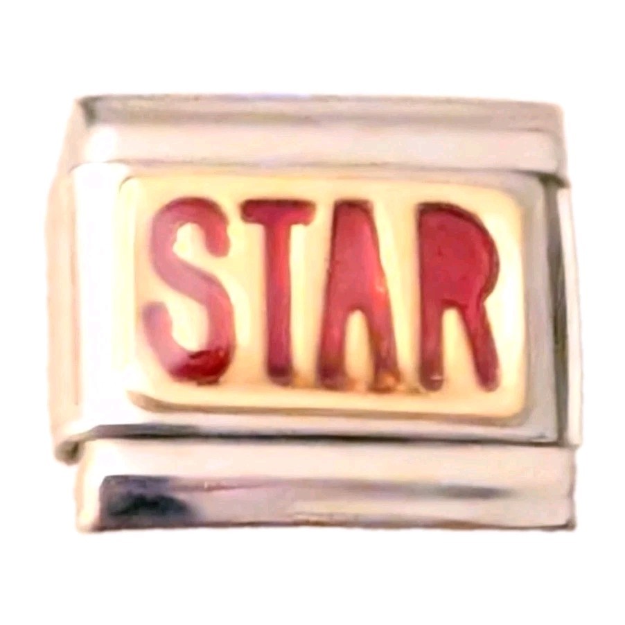 Authentic Nomination Italian Charm Word Charm “STAR” 9mm Classic B164