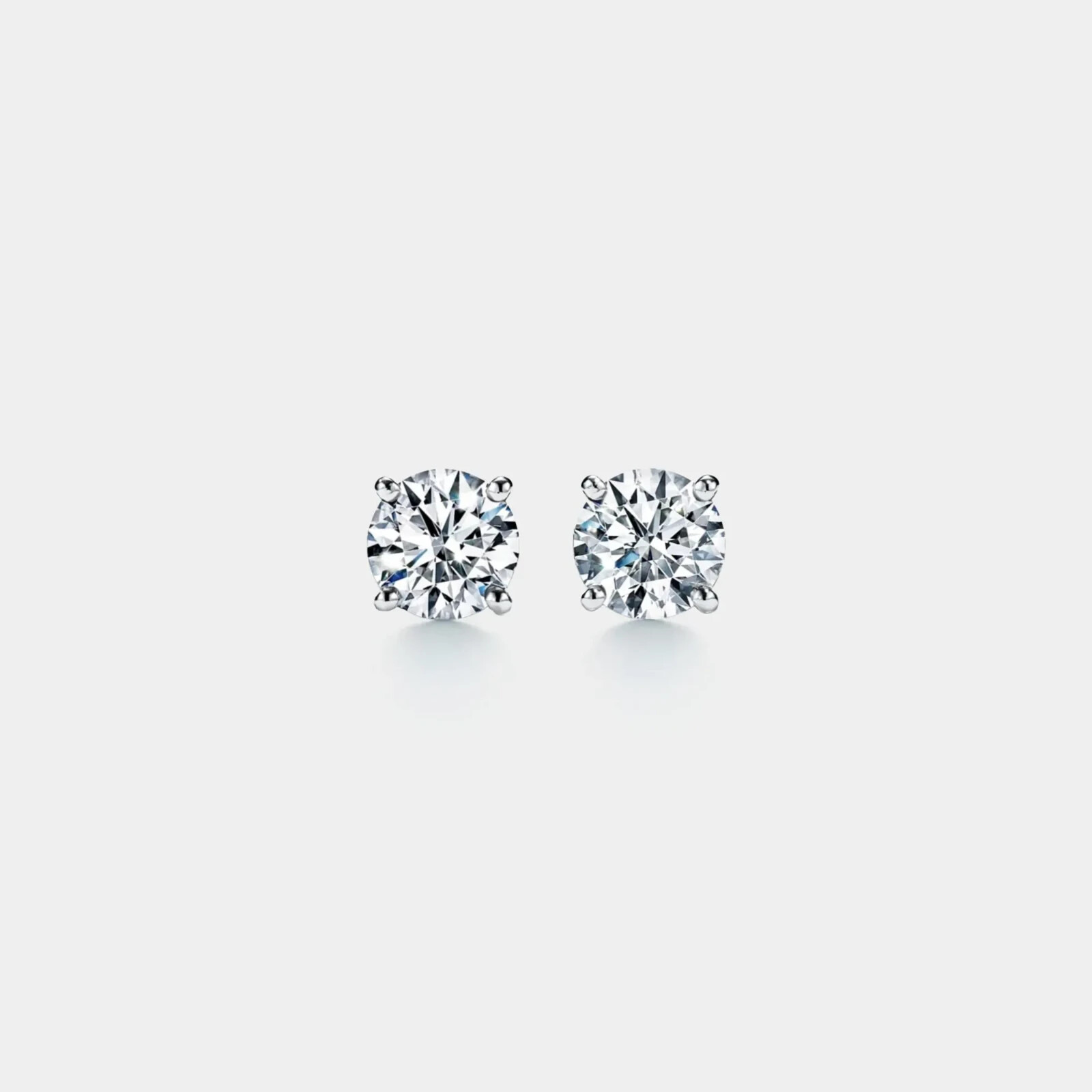 Round Moissanite Wedding Stud Earrings in 925 Sterling Silver