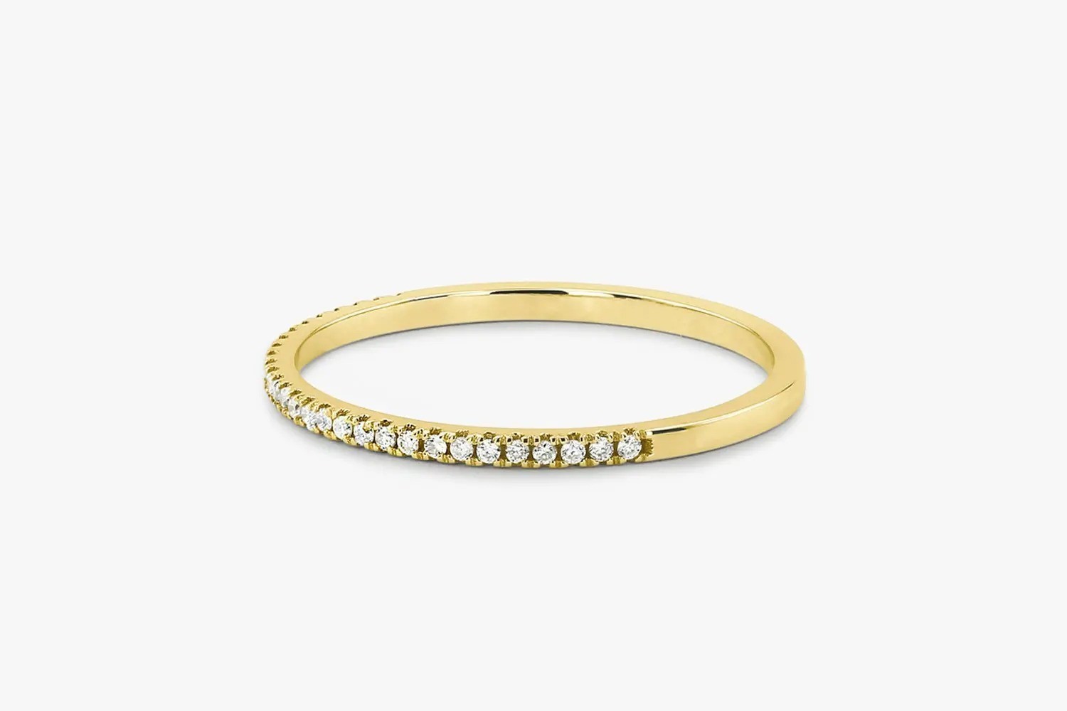 925 Sterling Silver Zircon Ring Women Luxury Micro Pave Band