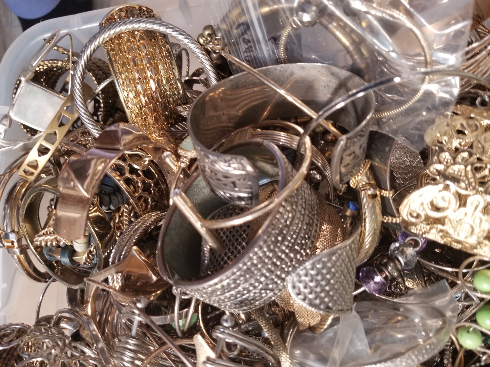 Lot Random Mix Bracelets rhinestone cuff stretch enamel Wrap Bead Gold silver Pl