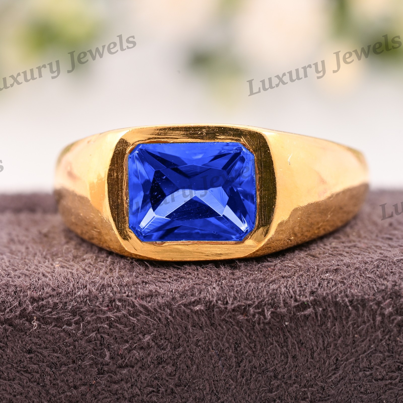Tanzanite Silver Men Ring, 925 Sterling Silver, Wedding & Engagement Ring
