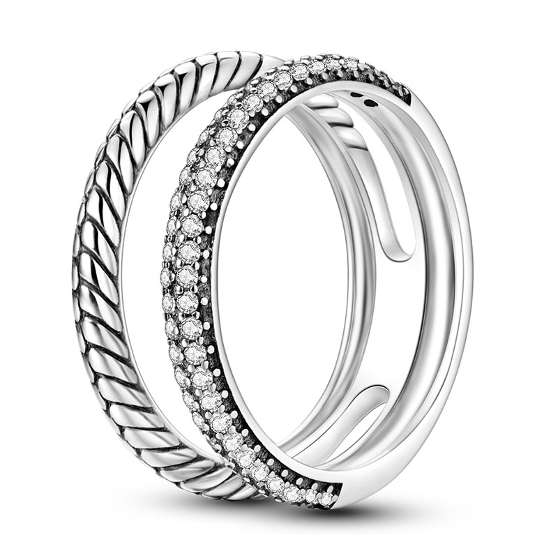 MULA European 925 Sterling Silver Snake Finger Ring AAA CZ For Women Jewelry