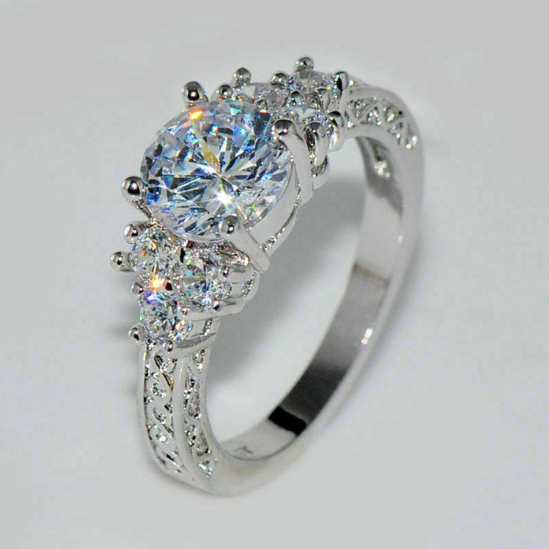 Wedding diamond 10KT Lab 5.80/ct Ring Sapphire Size 6