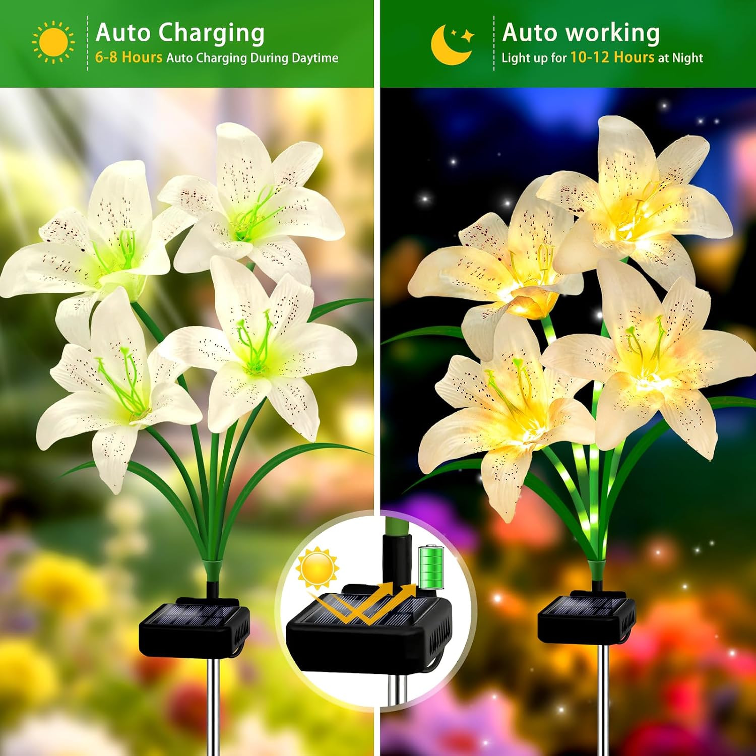 Solar Lights Outdoor, Gift for Women Mom Grandma Wife Daughter Friends, 4 Pack 1