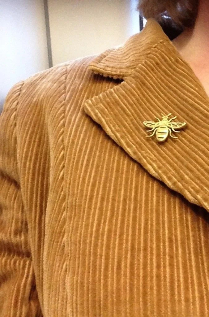 MancBee BRASS – the Manchester Bee pin / badge / brooch – Made in Manchester