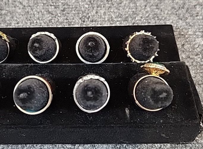Jewelry 12 Asian Theme Rings Adjusts Sized Gold Silver Tones See Description#257