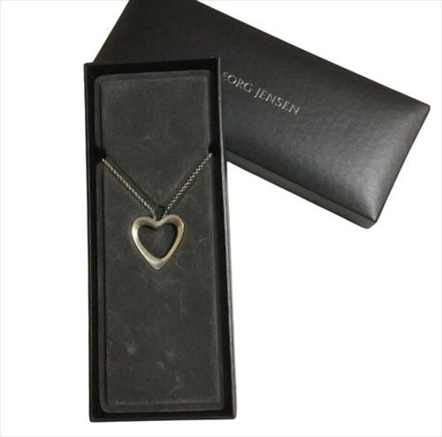 Georg Jensen Necklace Artist Heart 2014 Sterling Silver 925 Length: 17.7 in.