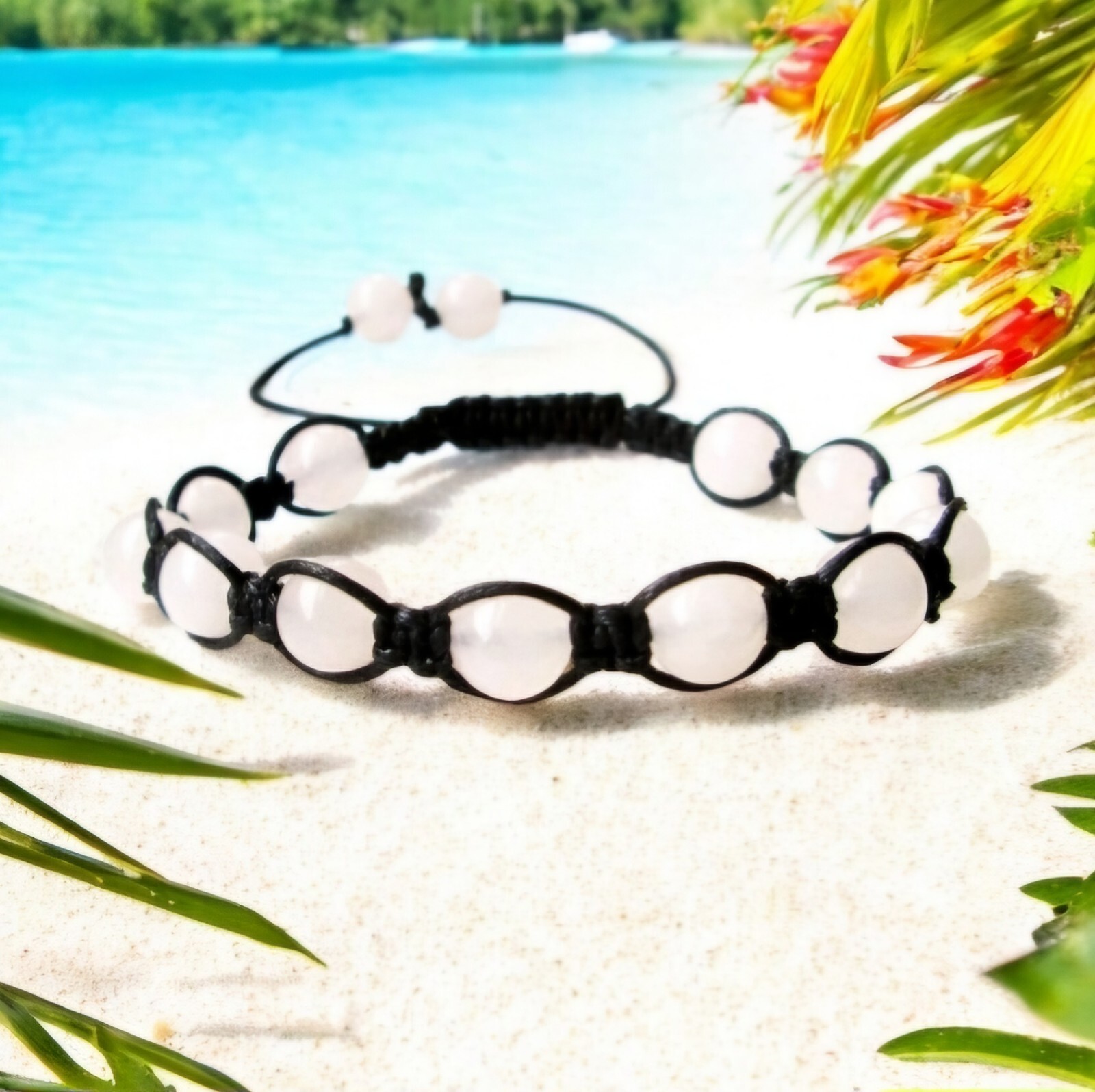 Gemstone bracelet shamballa boho bracelet with gift bag UK seller HANDMADE