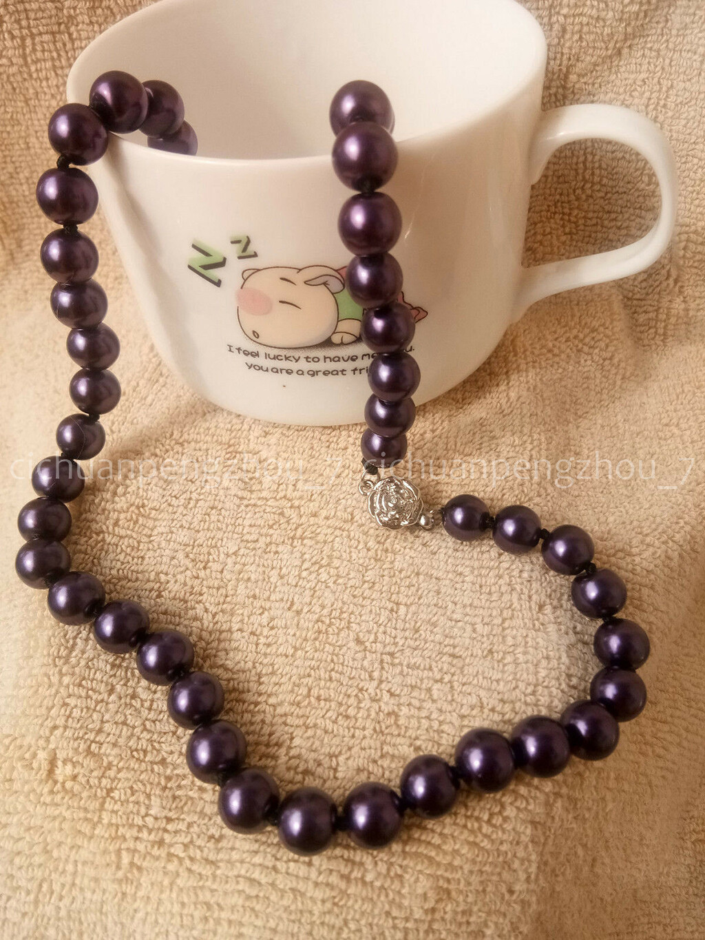 8mm Dark Brown Akoya Shell Pearl Round Beads Necklace 18/25/36/50” AAA