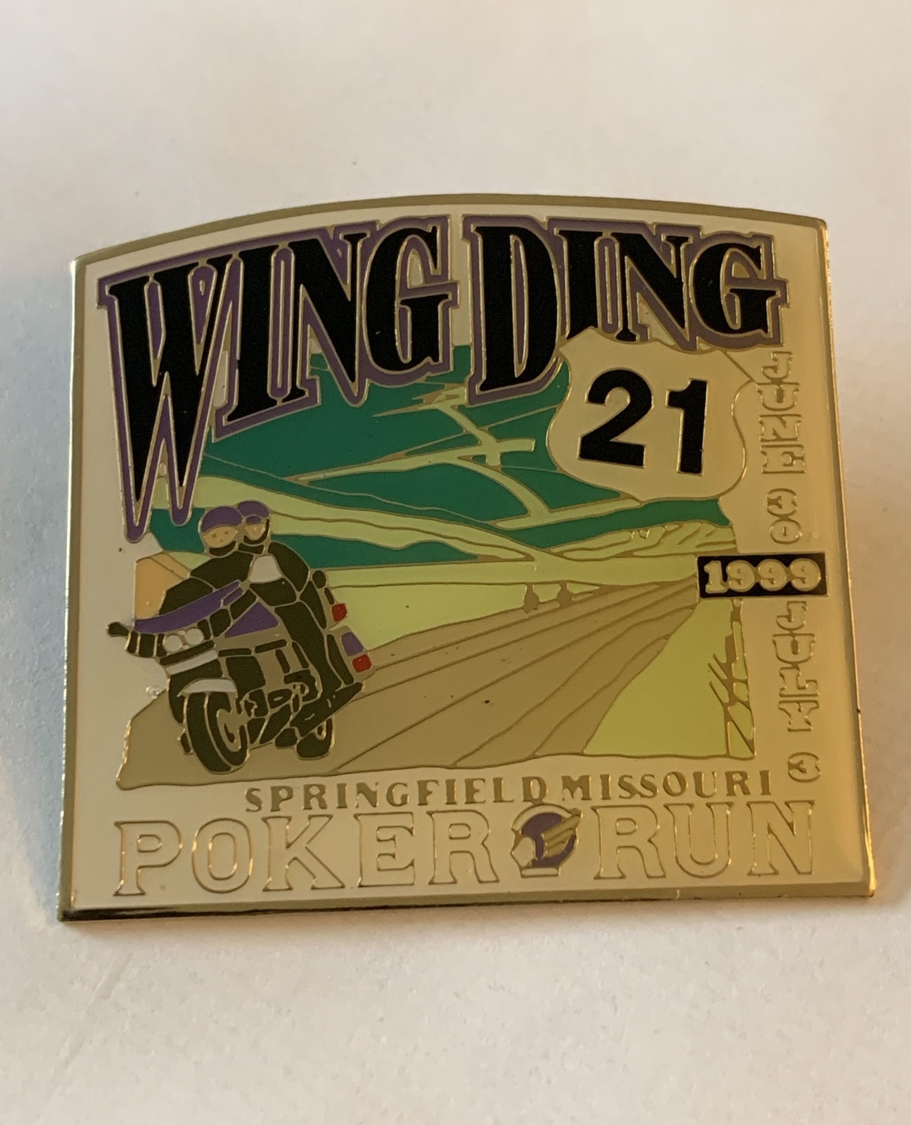 GWRRA Wing Ding 21 June 30 – July 3 1999 Springfield Missouri Poker Run Hat Pin