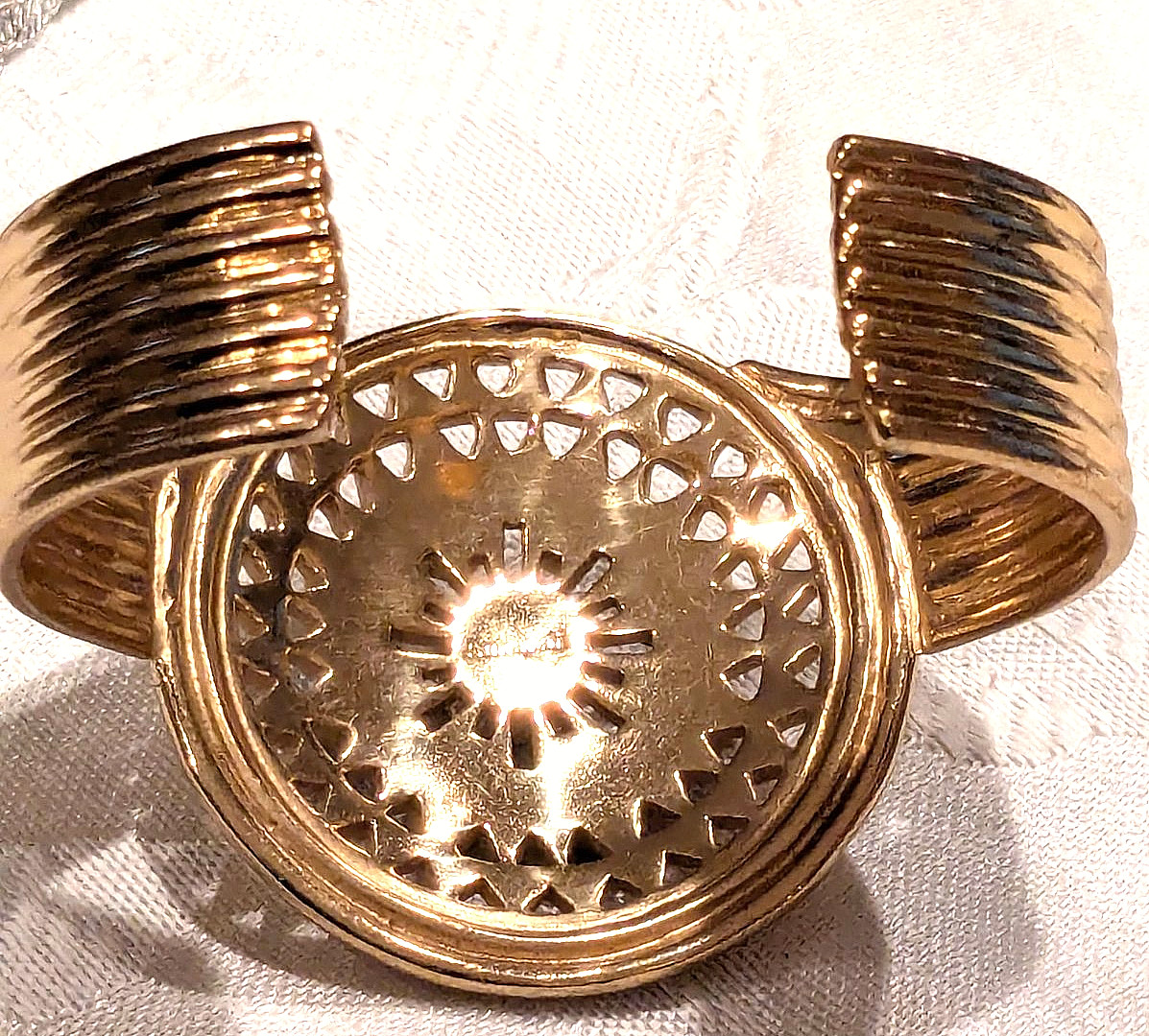 Amrapali Modernist Gold Tone Open Cuff Bracelet India