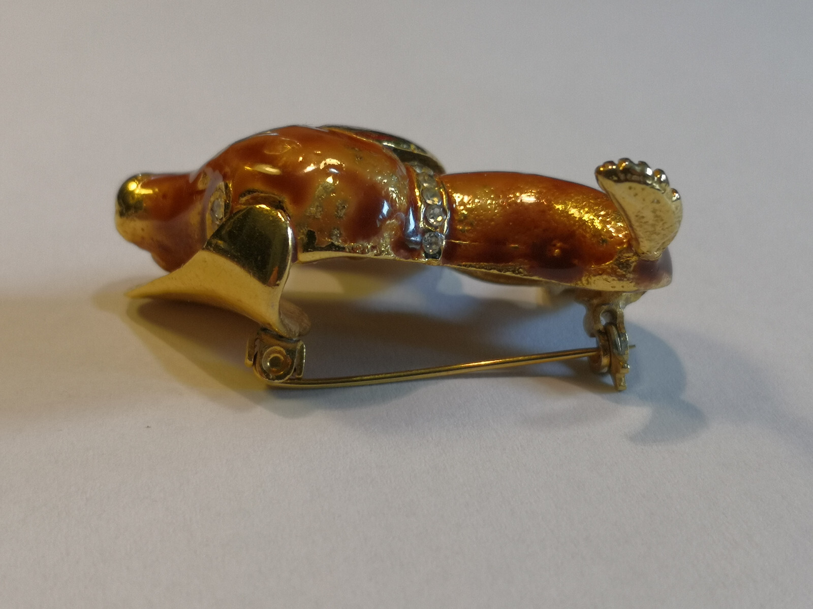 Bijoux Cascio Firenze cane Bassotto Bassethound bigiotteria vintage firmata 70s
