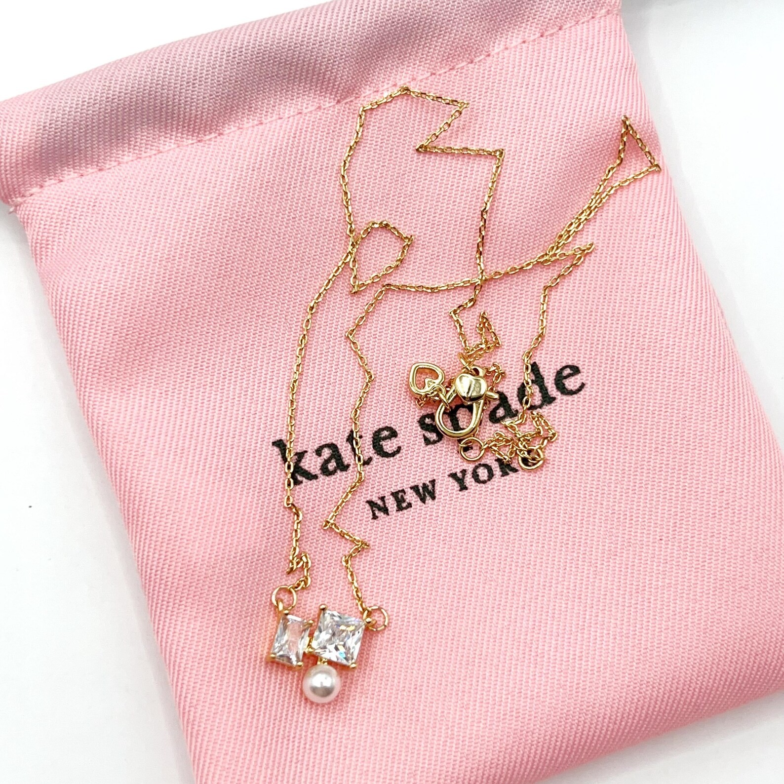 KS888-Kate clear crystals necklace