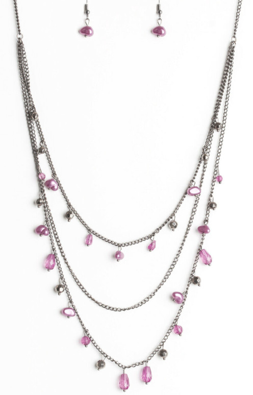 Paparazzi Necklace – Pebble Beach Beauty – Purple