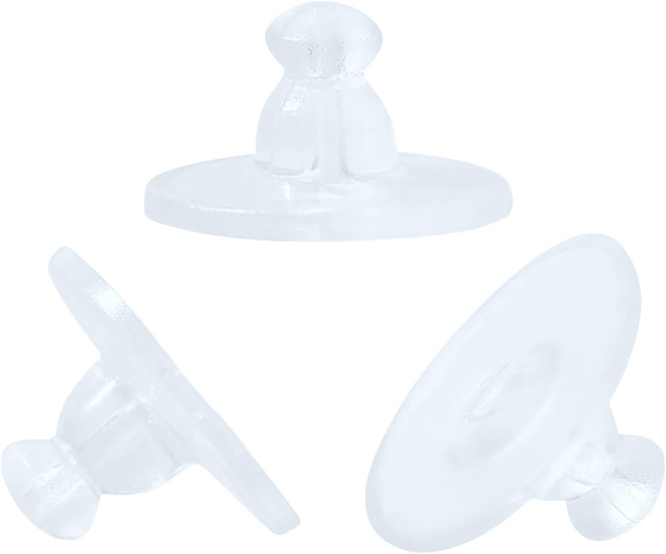 200PCS Clear Silicone Earring Back Replacements – Soft & Hypo-Allergenic