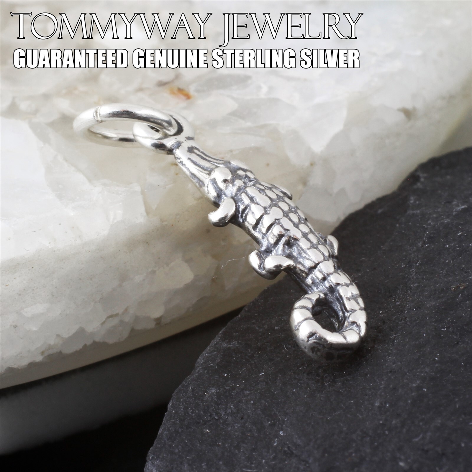 925 Sterling Silver Gator Charm with Necklace Florida Gators Alligator
