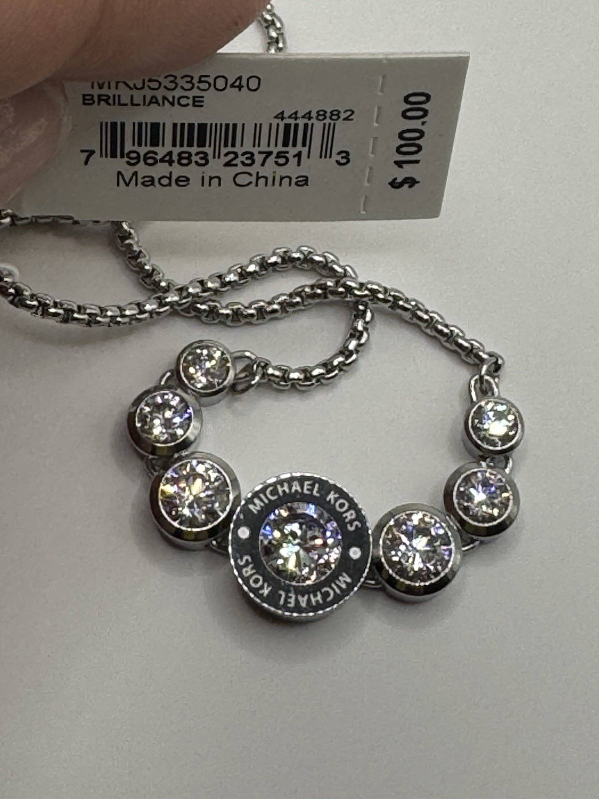 Michael Kors Adjustable Iconic Cubic Zirconia Slide Bracelet