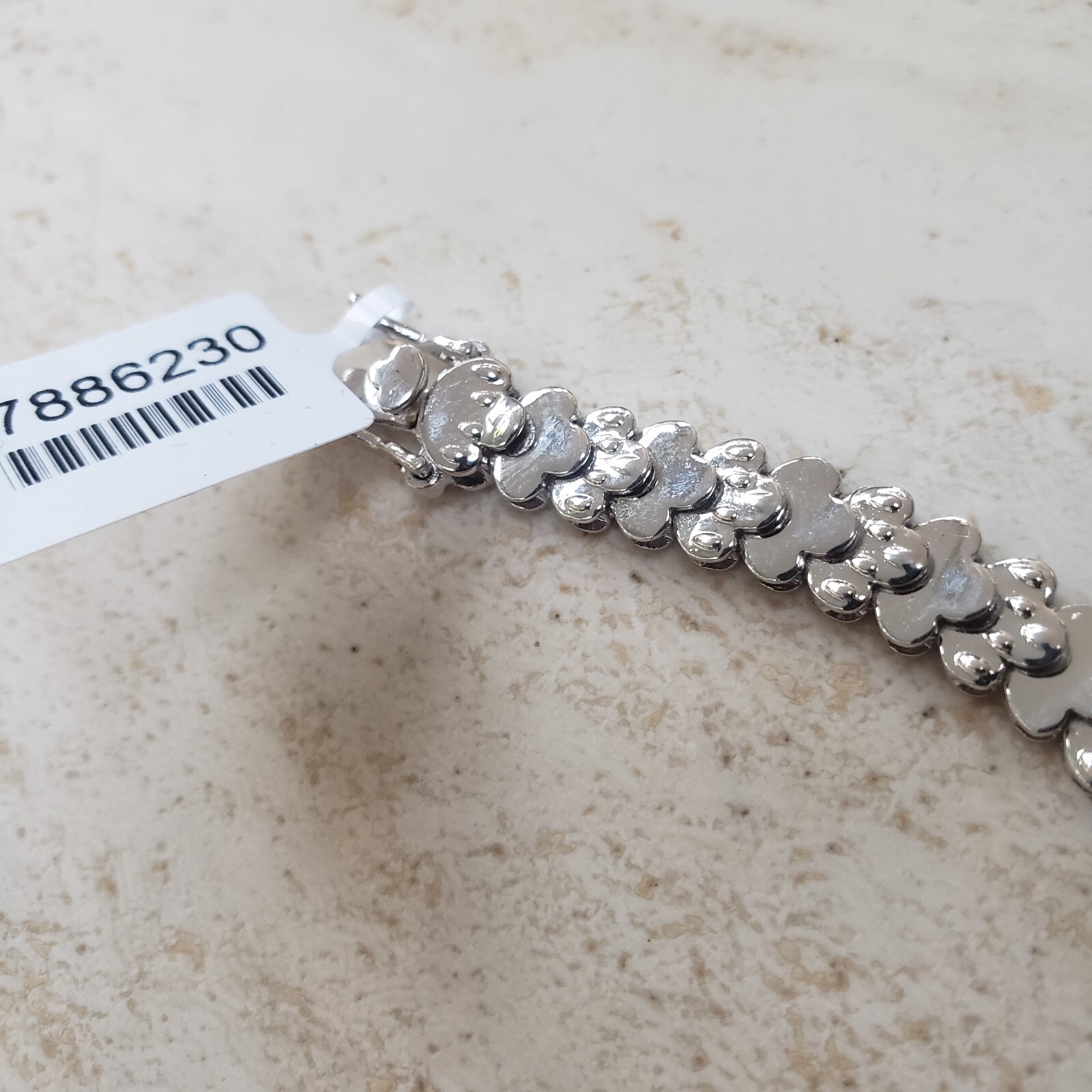 Hypoallergenic Silver Tone, Fancy Anklet/Bracelet, 20cm /8 inches – new/ tagged.