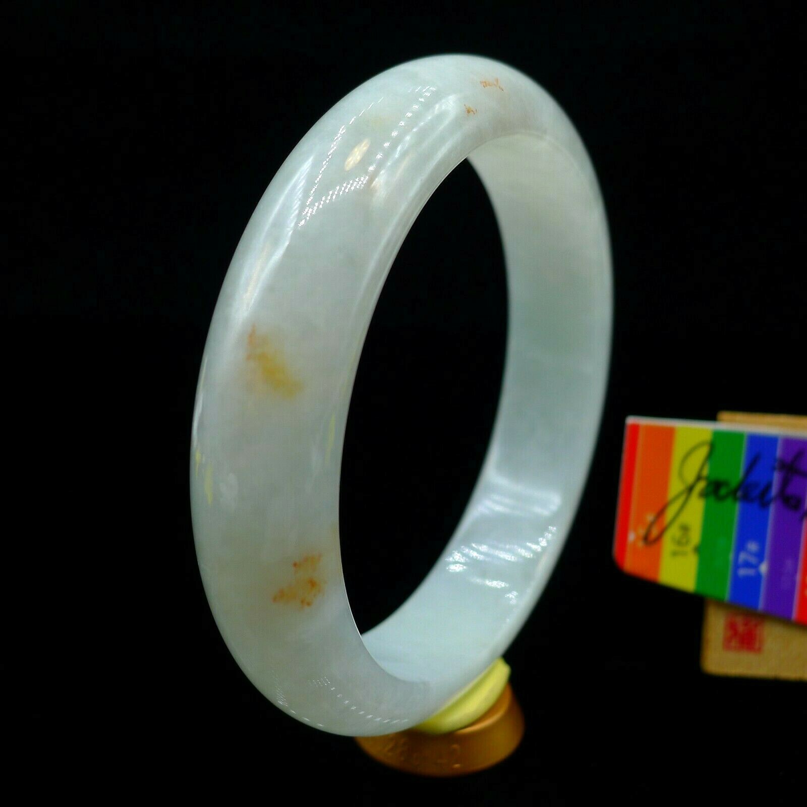 【JadeiteBird】53mm Certified 100% Natural Grade A Jadeite Jade Bangle Bracelet