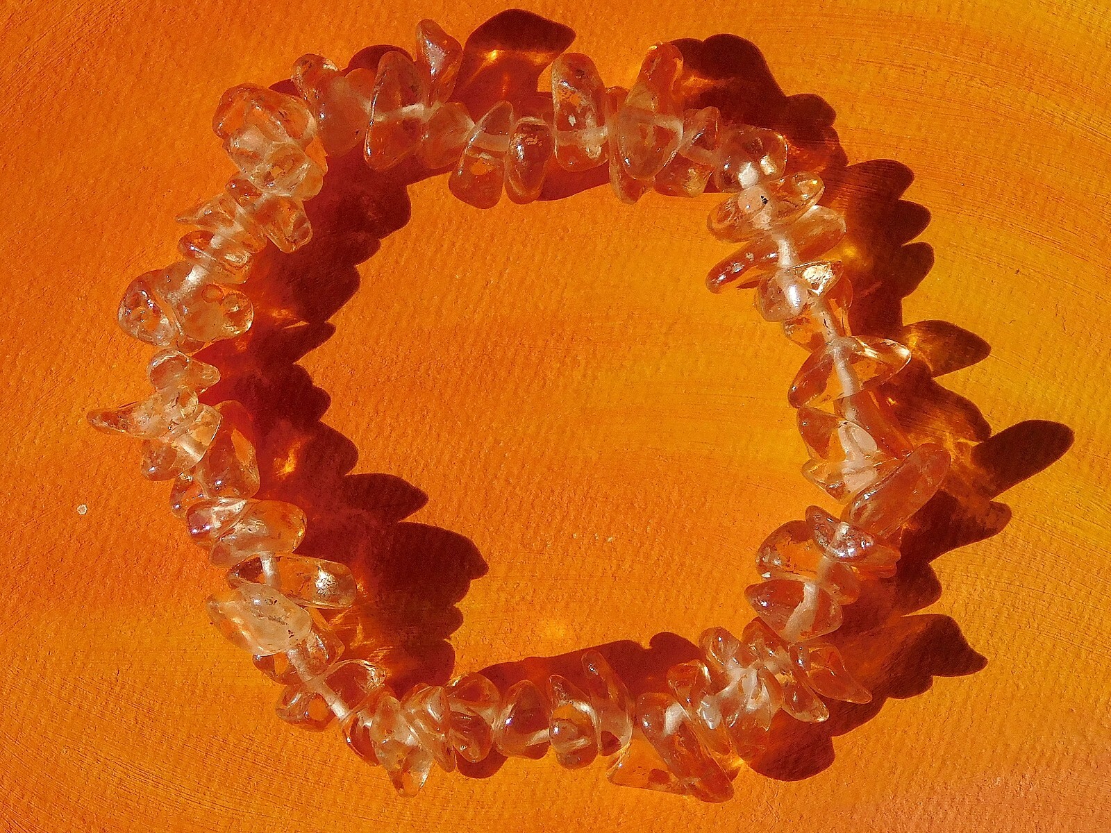 Handmade To Order – Gemstone Chip Beaded Bracelet – Natural Rose Quartz.