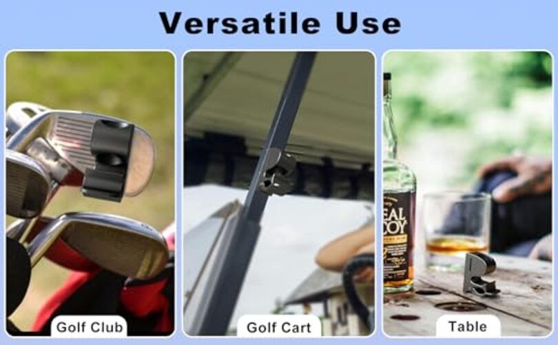 Magnetic Holder Clip for Golf Cart, Aluminum Alloy Stand Clip Holder Fit gray