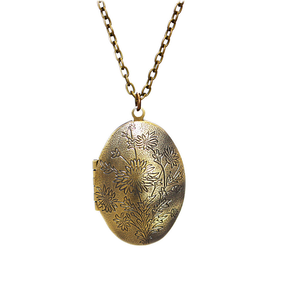 Vintage Locket Necklace Locket Pendant Necklace Picture Frame
